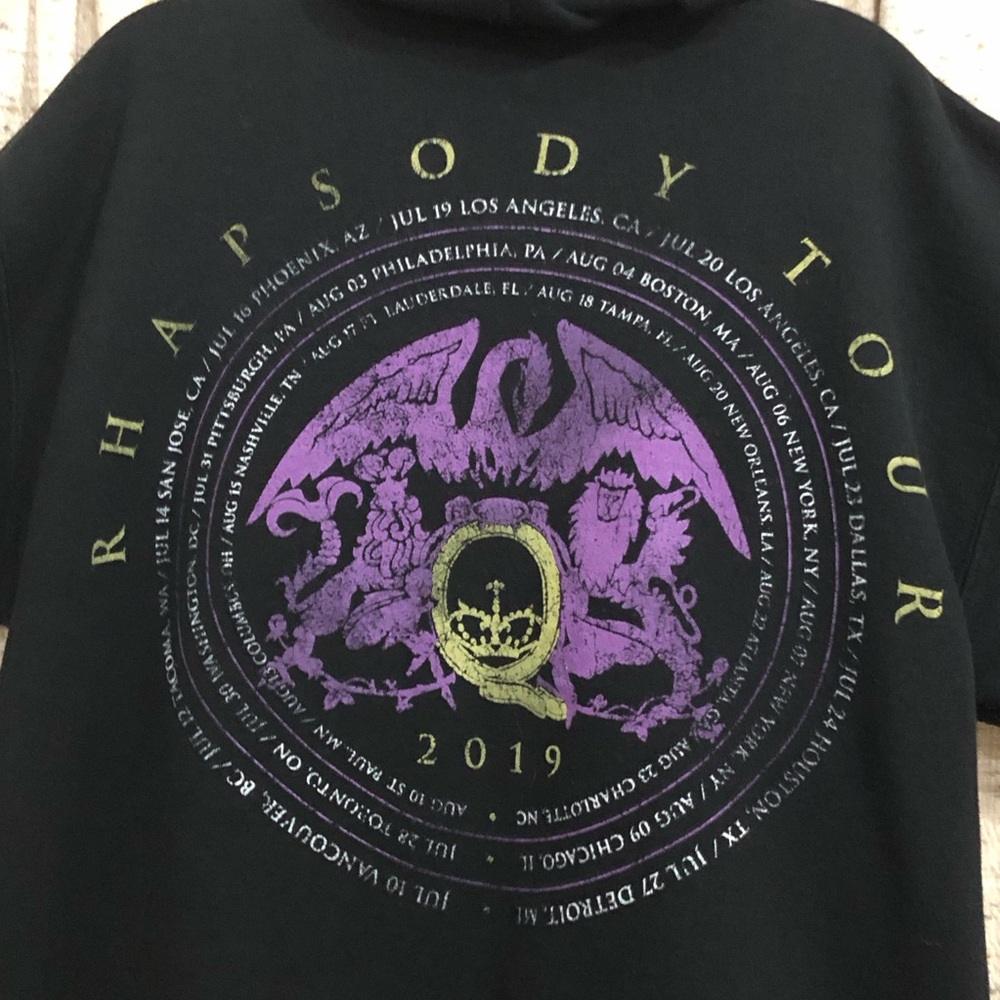 Queen Adam Lambert 2019 Rhapsody Tour Zip Hoodie Jacket